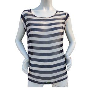 The Limited Black and White Stripe Top